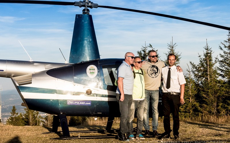 Wycieczka helikopterem na Skrzyczne z Rafałem Sonikiem